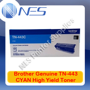 Brother Genuine TN-443C CYAN High Yield Toner Cartridge for HL-L8260CDW/HL-L8360CDW/MFC-L8690CDW/MFC-L8900CDW (4K)